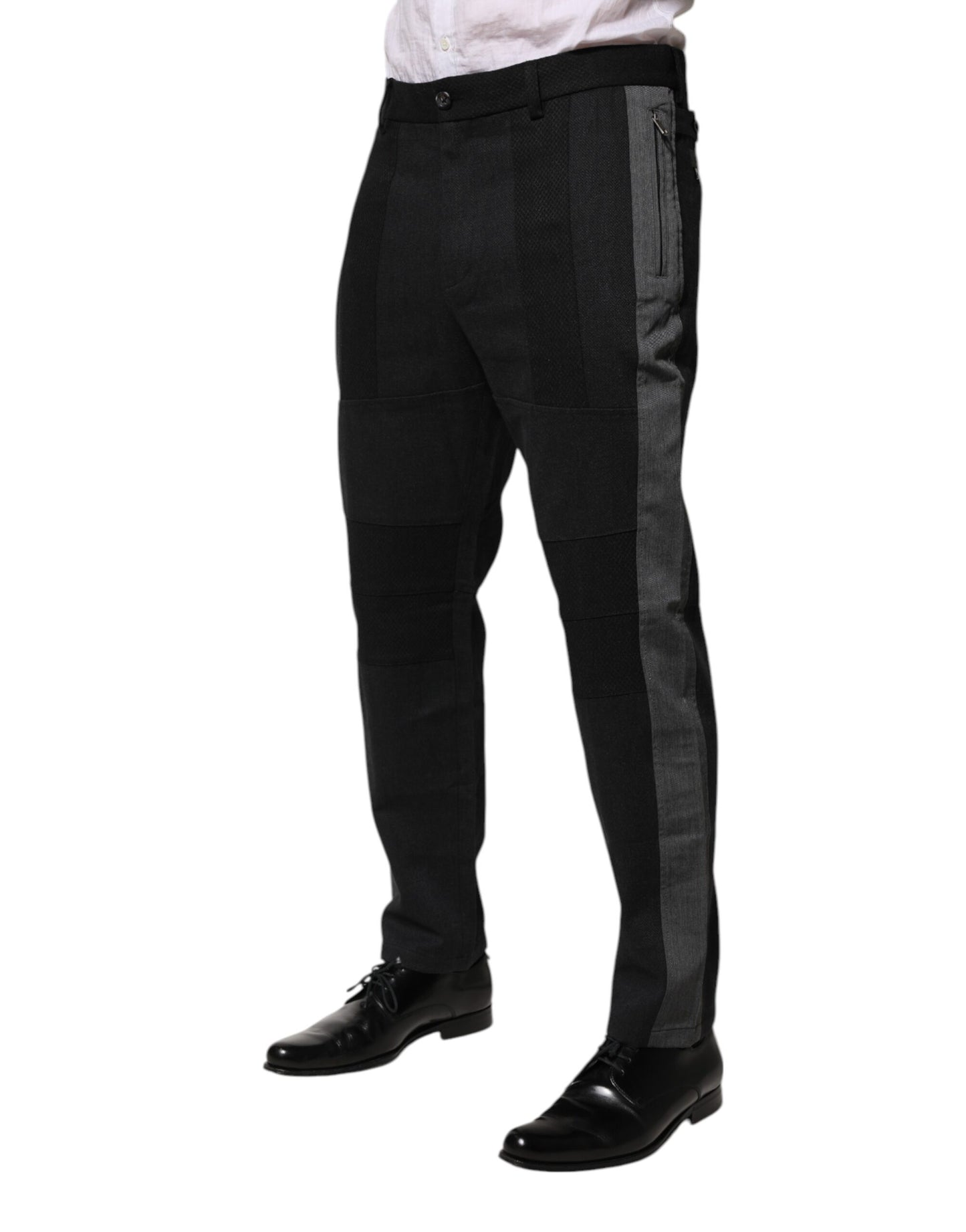 Pantalón formal de vestir de algodón gris negro