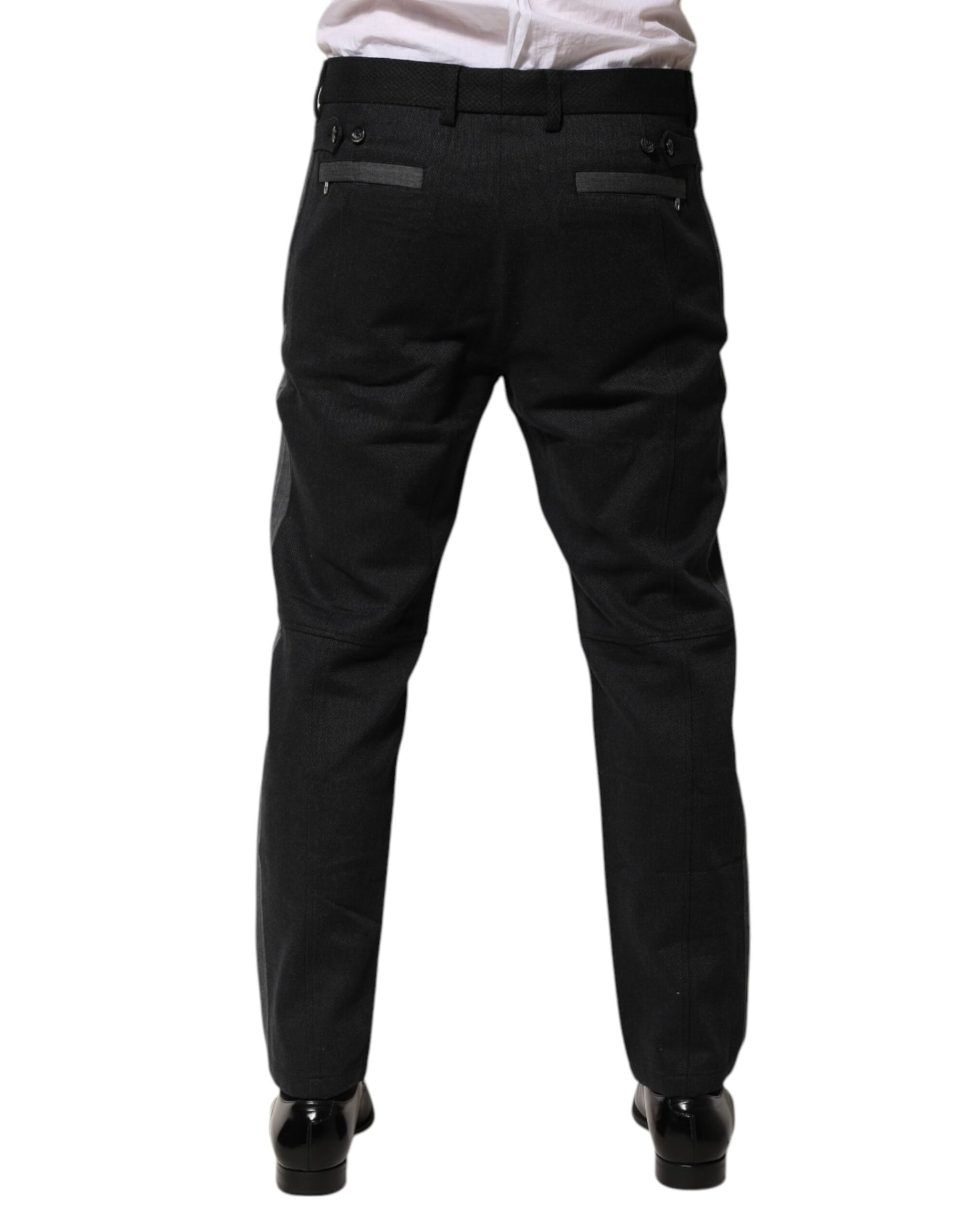Pantalón formal de vestir de algodón gris negro
