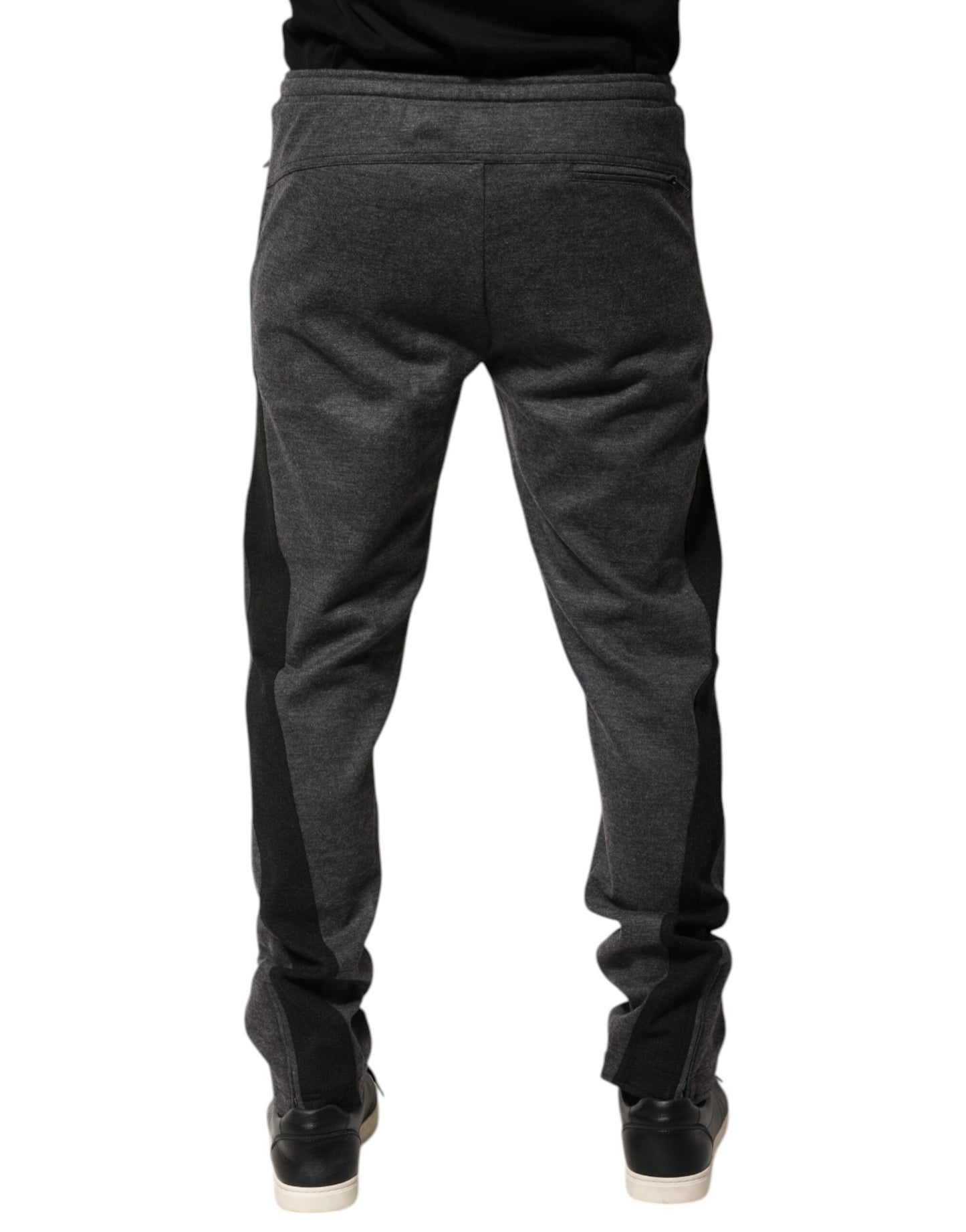 Pantalones deportivos de mezcla de lana gris y negra