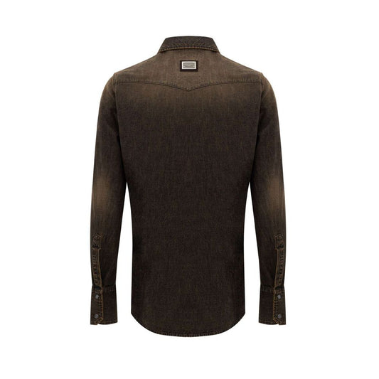 Brown Cotton Denim