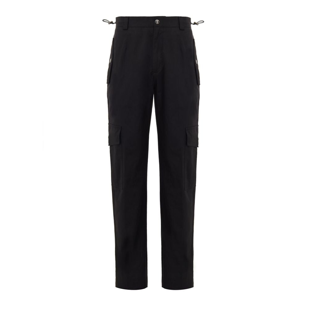 Pantalón cargo de algodón negro