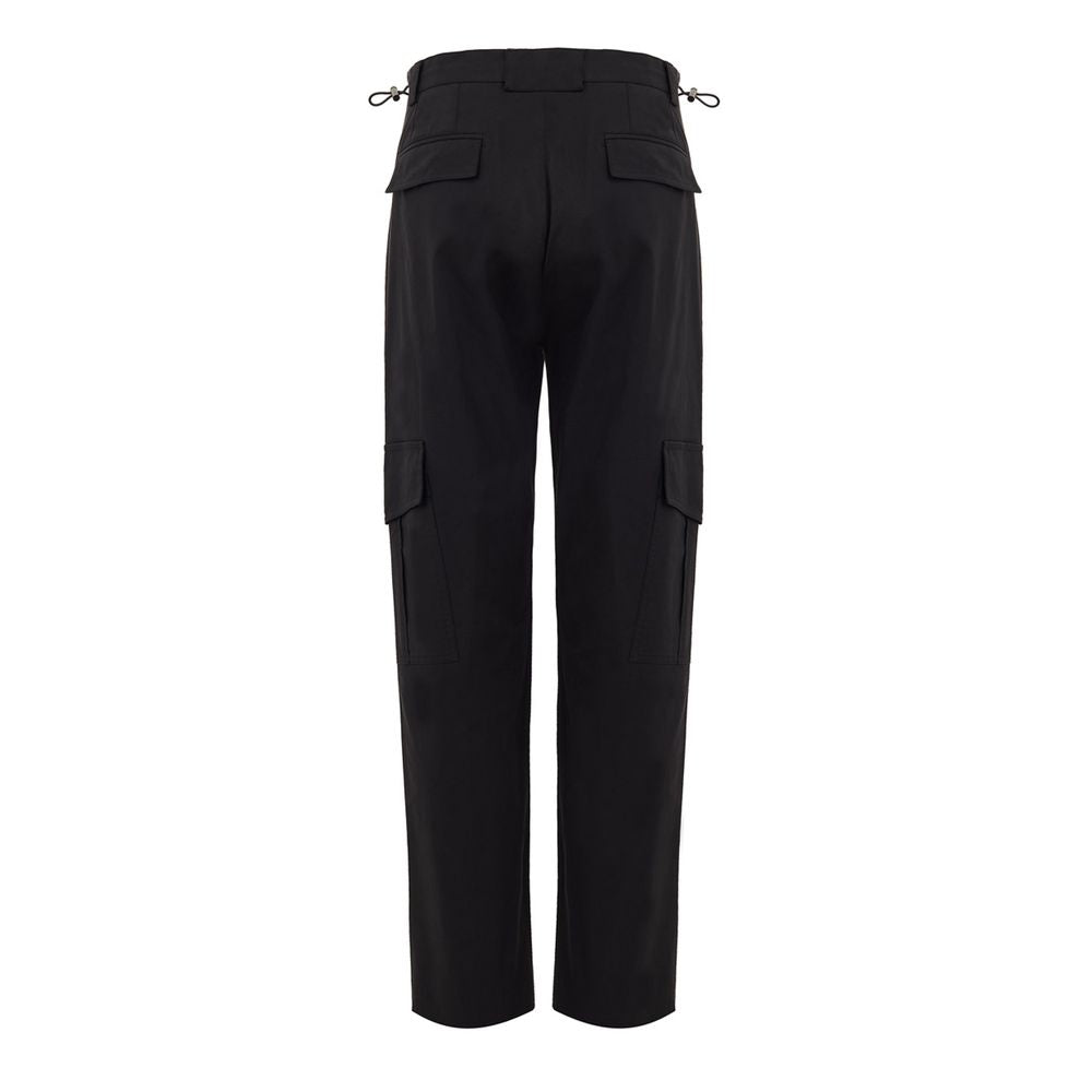 Pantalón cargo de algodón negro
