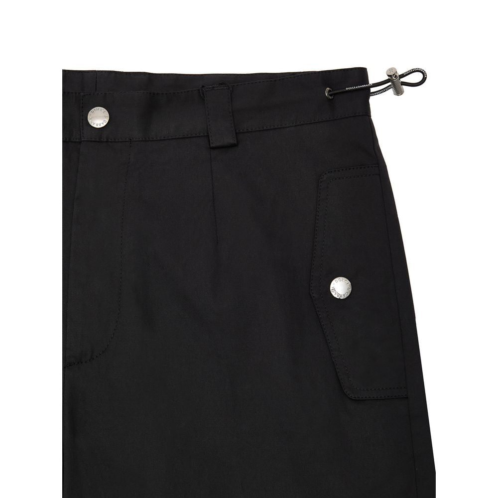 Pantalón cargo de algodón negro