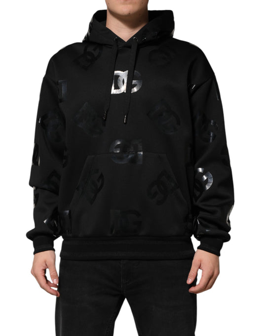 Sudadera con capucha y logotipo DG negro con estampado metalizado
