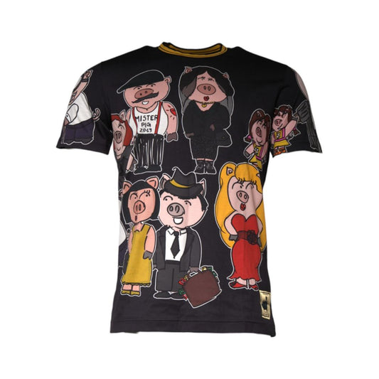 Camiseta de algodón negra