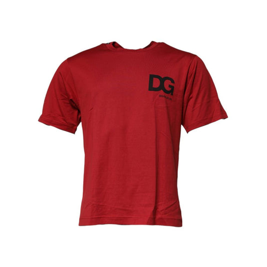 Camiseta roja de algodón