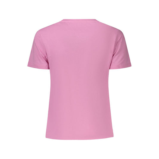 Pink Cotton Women T-Shirt