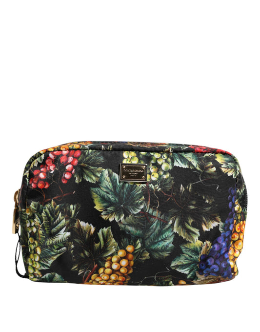 Pochette à imprimé raisin multicolore avec logo et plaque