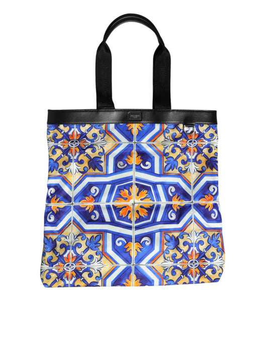 Bolso bandolera con estampado de mayólica multicolor