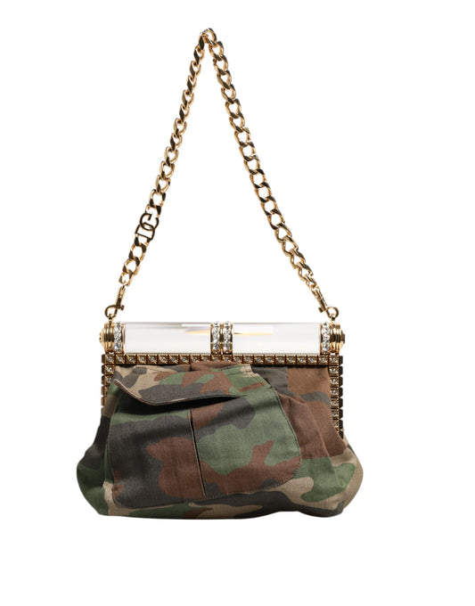Bolso bandolera mediano de camuflaje multicolor Sicily