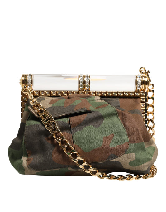 Bolso bandolera mediano de camuflaje multicolor Sicily