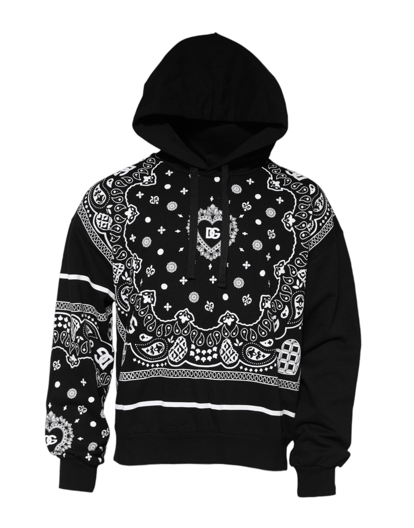 Sudadera con capucha y bandana negra para hombre