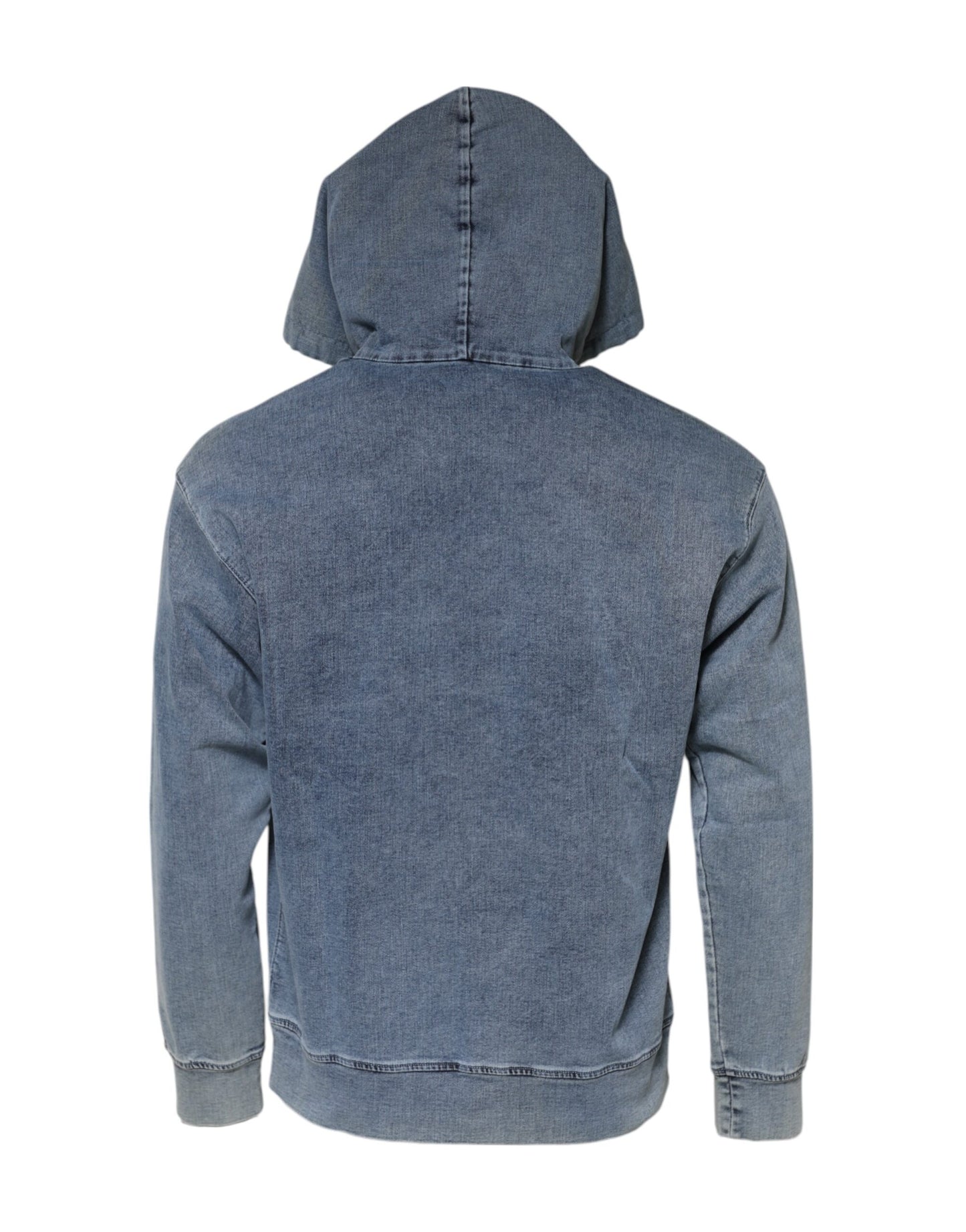 Sudadera con capucha de mezcla de algodón azul