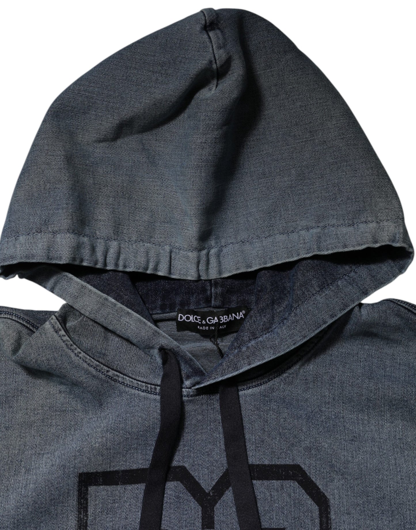 Sudadera con capucha de mezcla de algodón azul