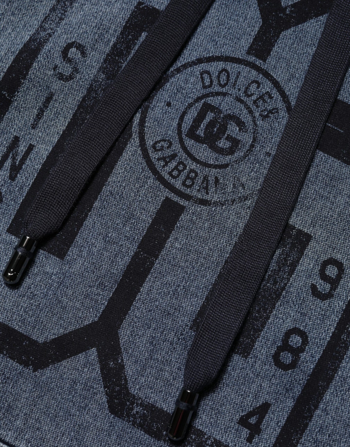 Sudadera con capucha de mezcla de algodón azul