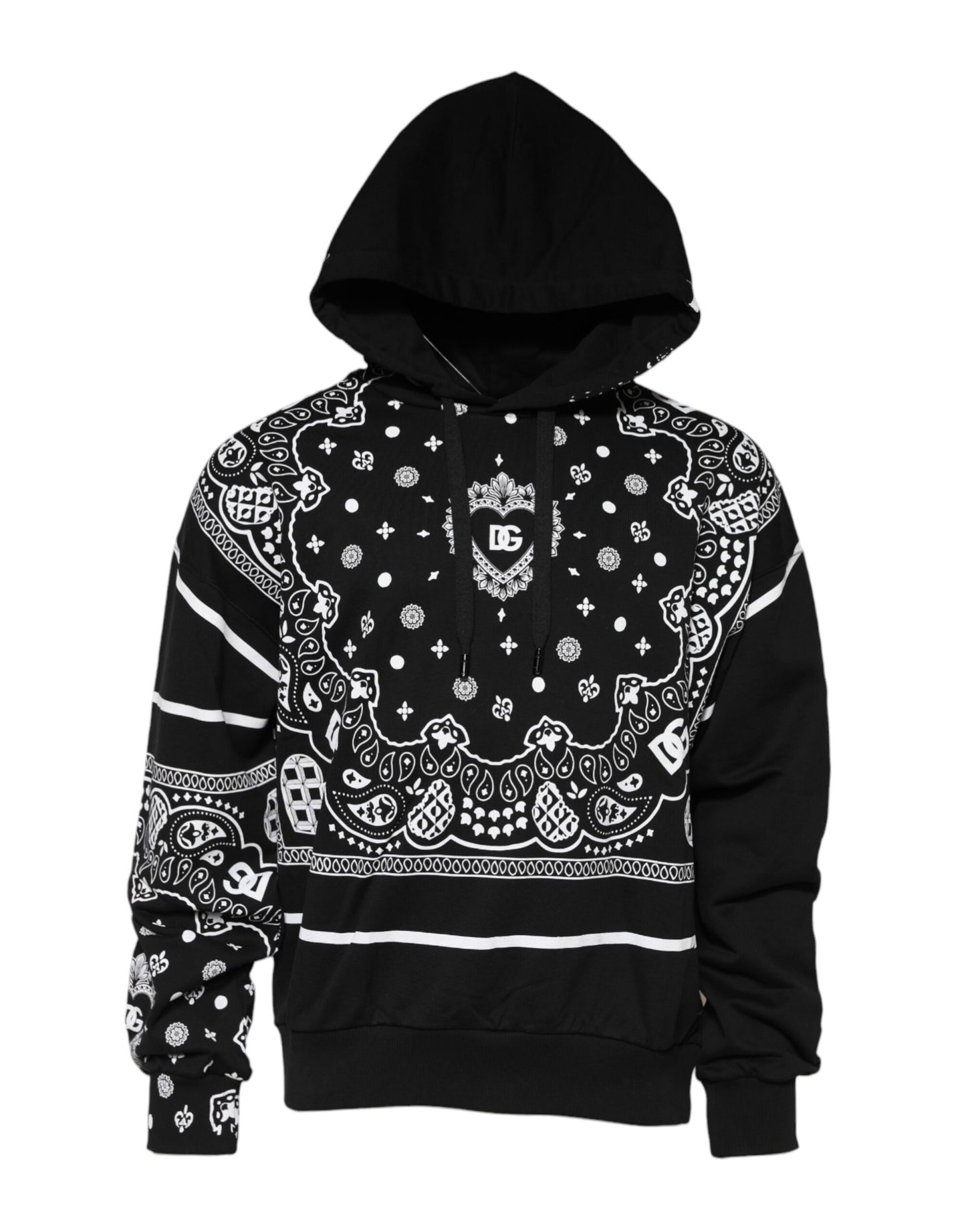 Sudadera con capucha y bandana negra para hombre