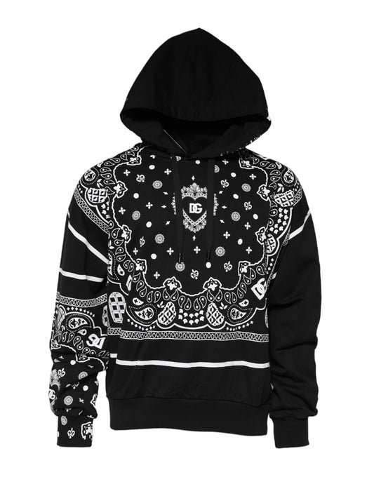 Sudadera con capucha y bandana negra para hombre