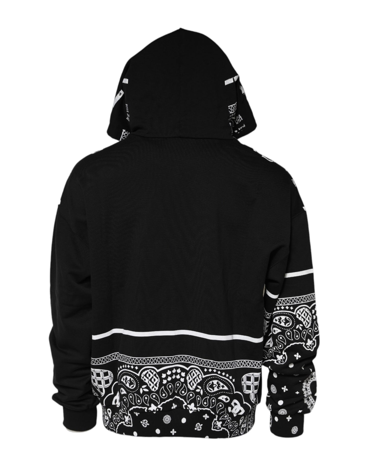 Sudadera con capucha y bandana negra para hombre