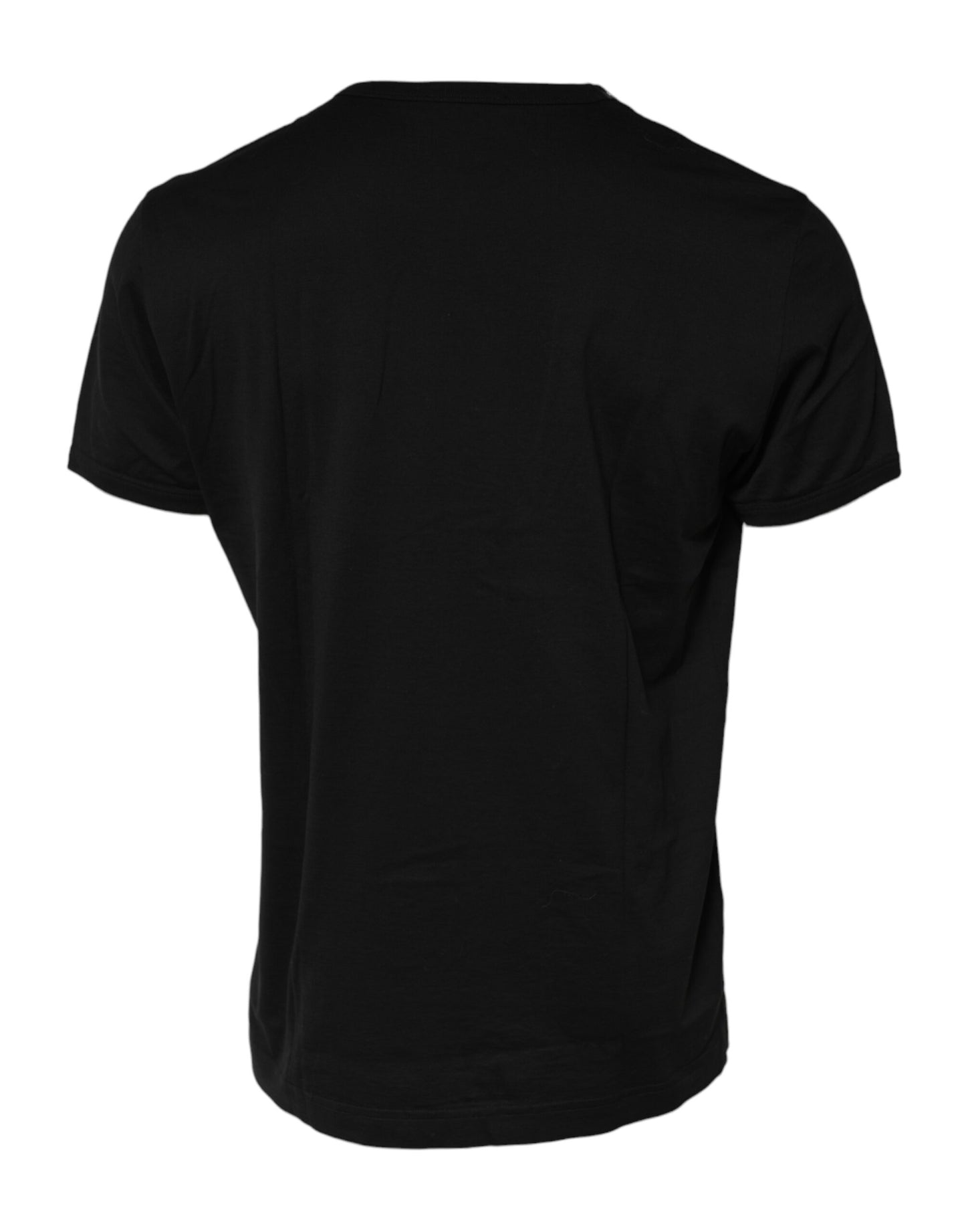 Camiseta de algodón con cuello redondo y estampado de ojos negros para hombre