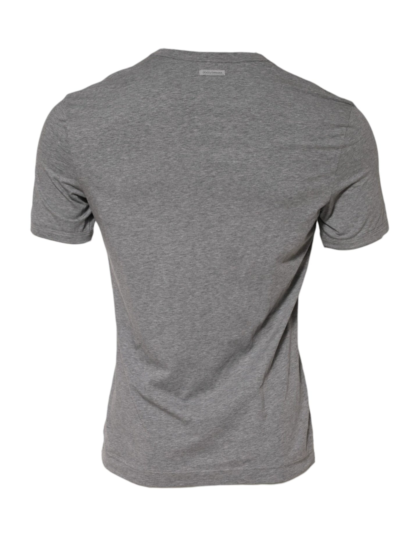 Camiseta interior gris de manga corta con cuello redondo