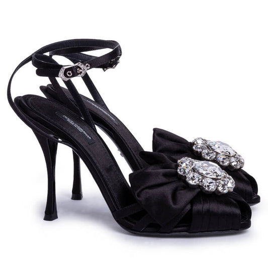 Sandalias de piel de cabra negra
