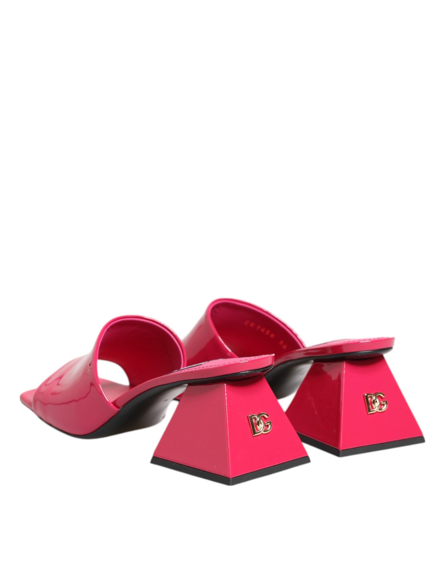 Sandalias tipo mules con tacón de bloque y punta abierta en color rosa