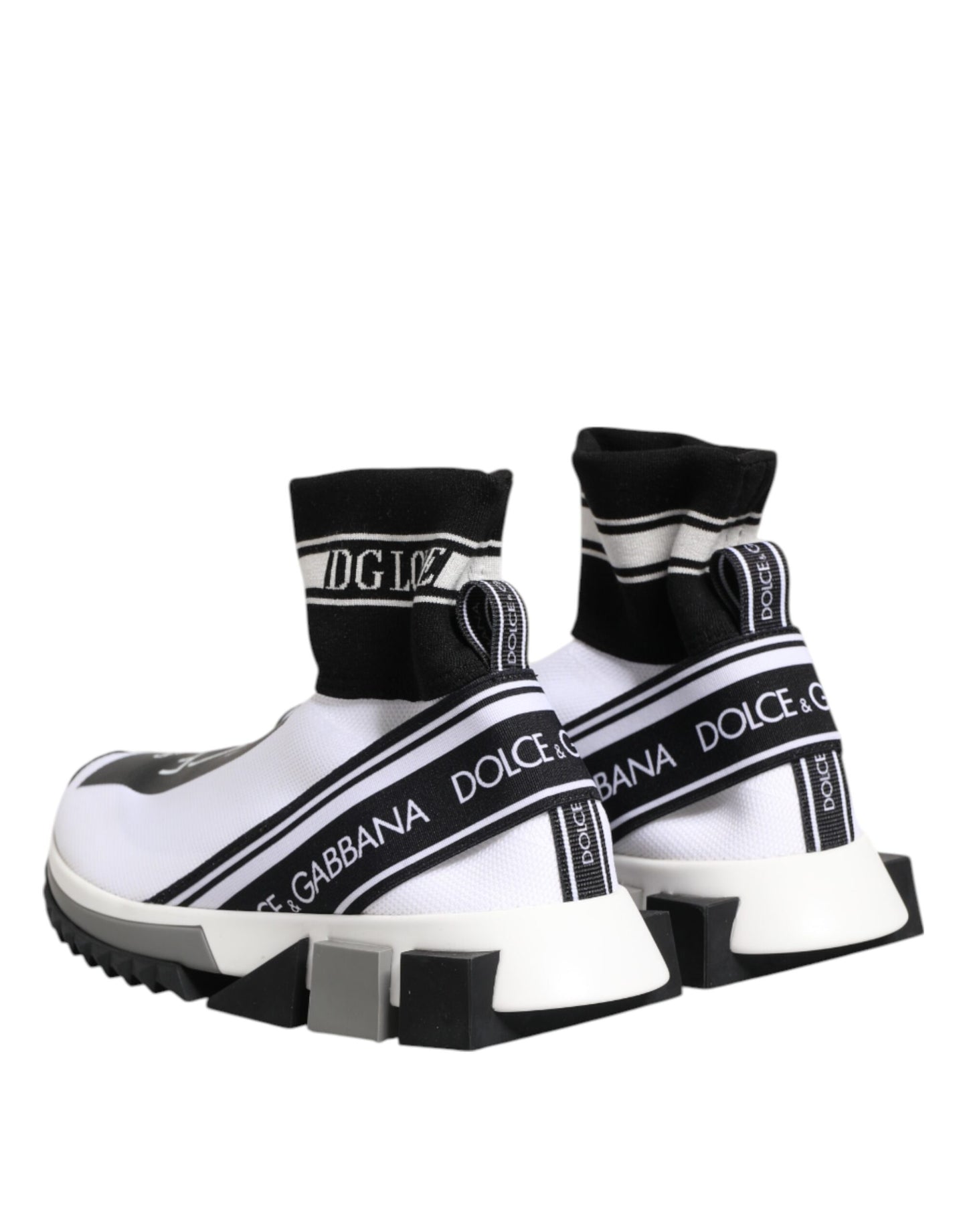 Zapatillas deportivas blancas y negras con calcetines Sorrento