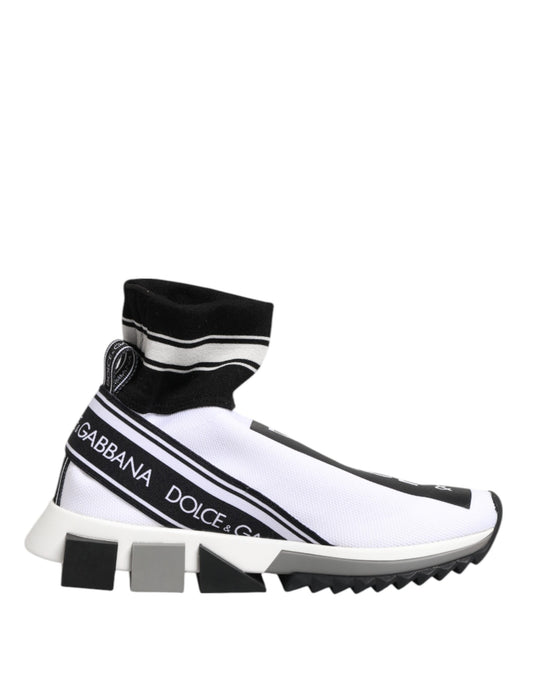 Zapatillas deportivas blancas y negras con calcetines Sorrento