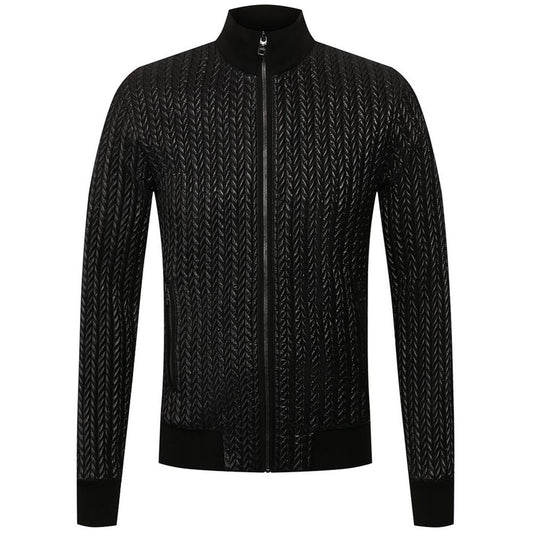 Chaqueta de nailon negra