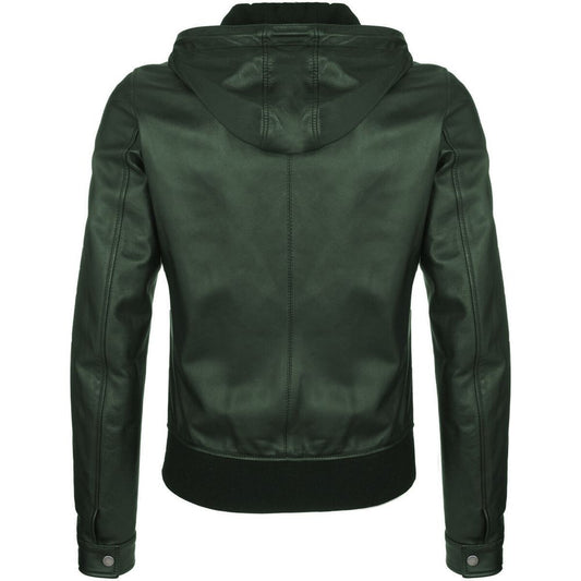 Chaqueta de piel de cordero verde